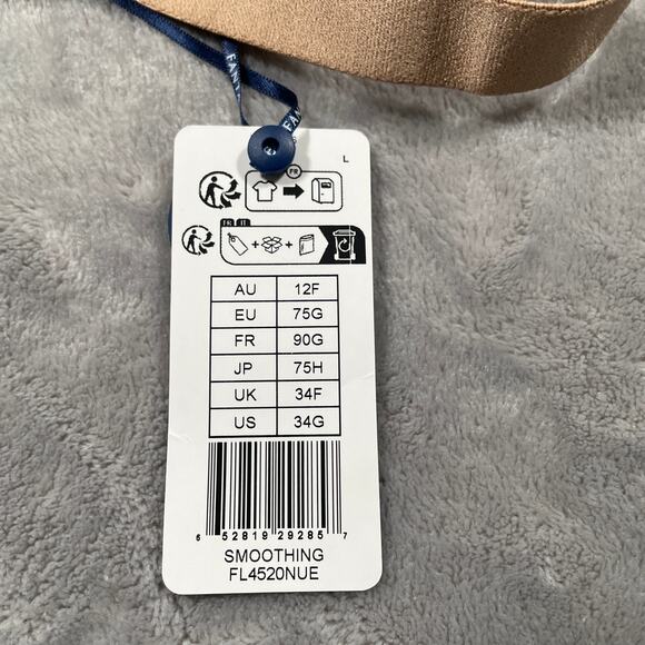 Fantasie Bra Womens 34G Beige Smoothing Balcony Underwire T Shirt Basic New - Picture 7 of 10